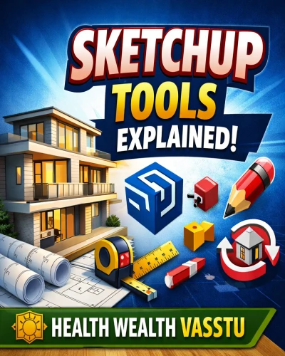 SketchUp Tools की पूरी जानकारी – Beginners के लिए Complete Guide | Health Wealth Vaastu