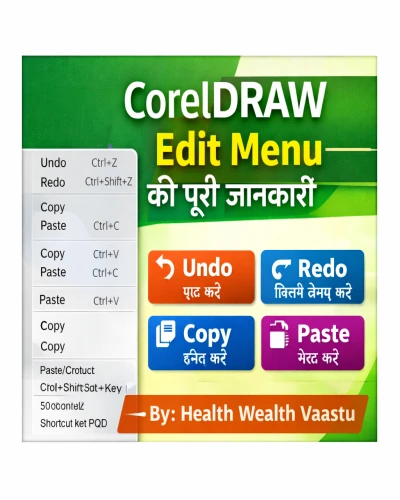 CorelDRAW 24 Edit Menu की पूरी जानकारी हिंदी में | Undo, Redo, Copy, Paste Complete Guide