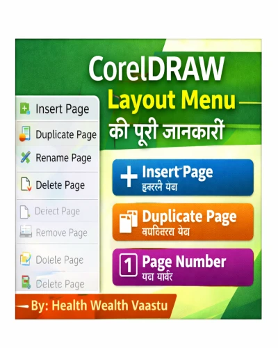 CorelDRAW Layout Menu की पूरी जानकारी हिंदी में | Insert Page, Page Number & Orientation Guide