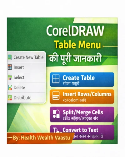 CorelDRAW Table Menu की पूरी जानकारी | Create, Insert, Merge, Split Table Guid